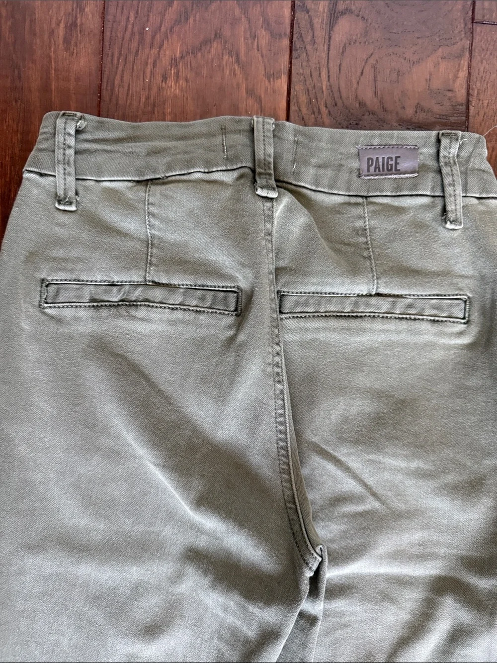 PAIGE Olive Straight-Leg Chinos